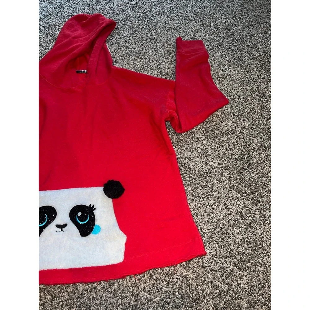 Justice‎ Girls Red Hoodie with Panda Bear pocket size 18/20 - Picture 4 of 7